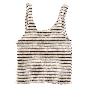 Hollister Smocked Crop Tank Womens XS Colorful Y2K Summer Festival 70s Style